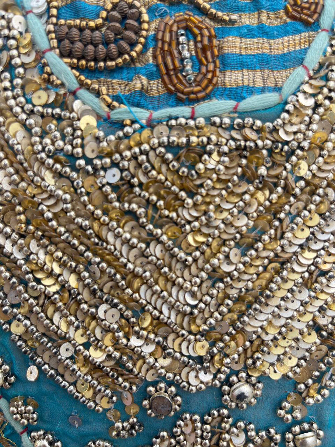 Turquoise Banjara Tote Vintage bag Handmade Embroidery Shoulder Bag