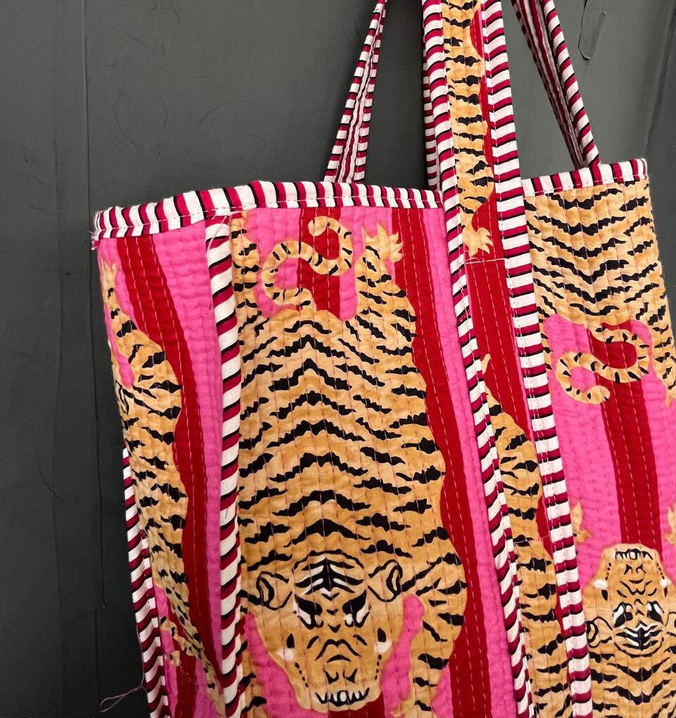 Cotton Printed Quilted Bag