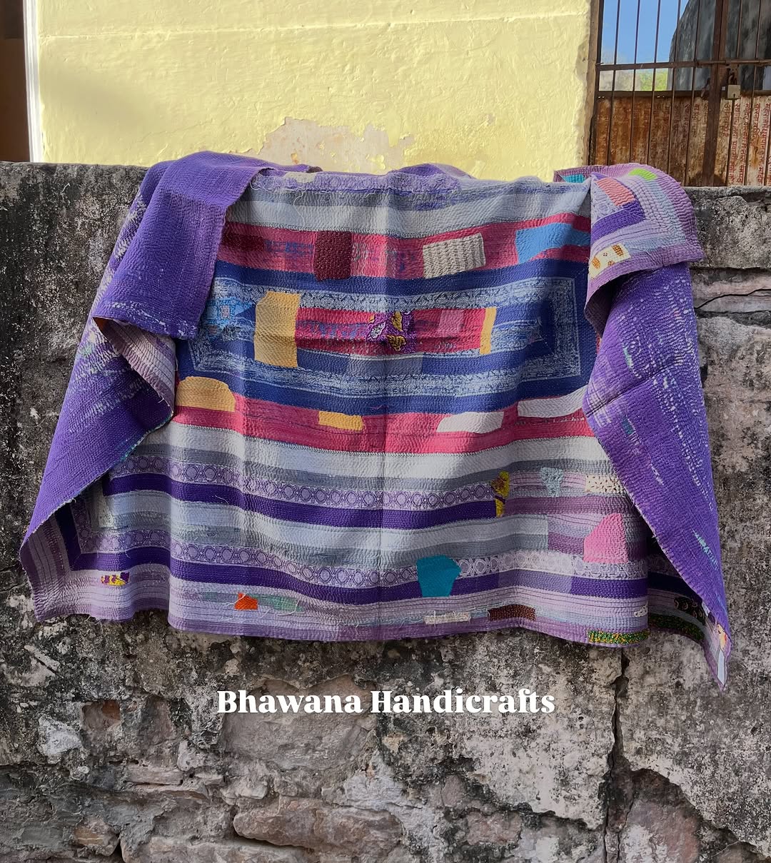 Vintage Patchwork Kantha Quilt