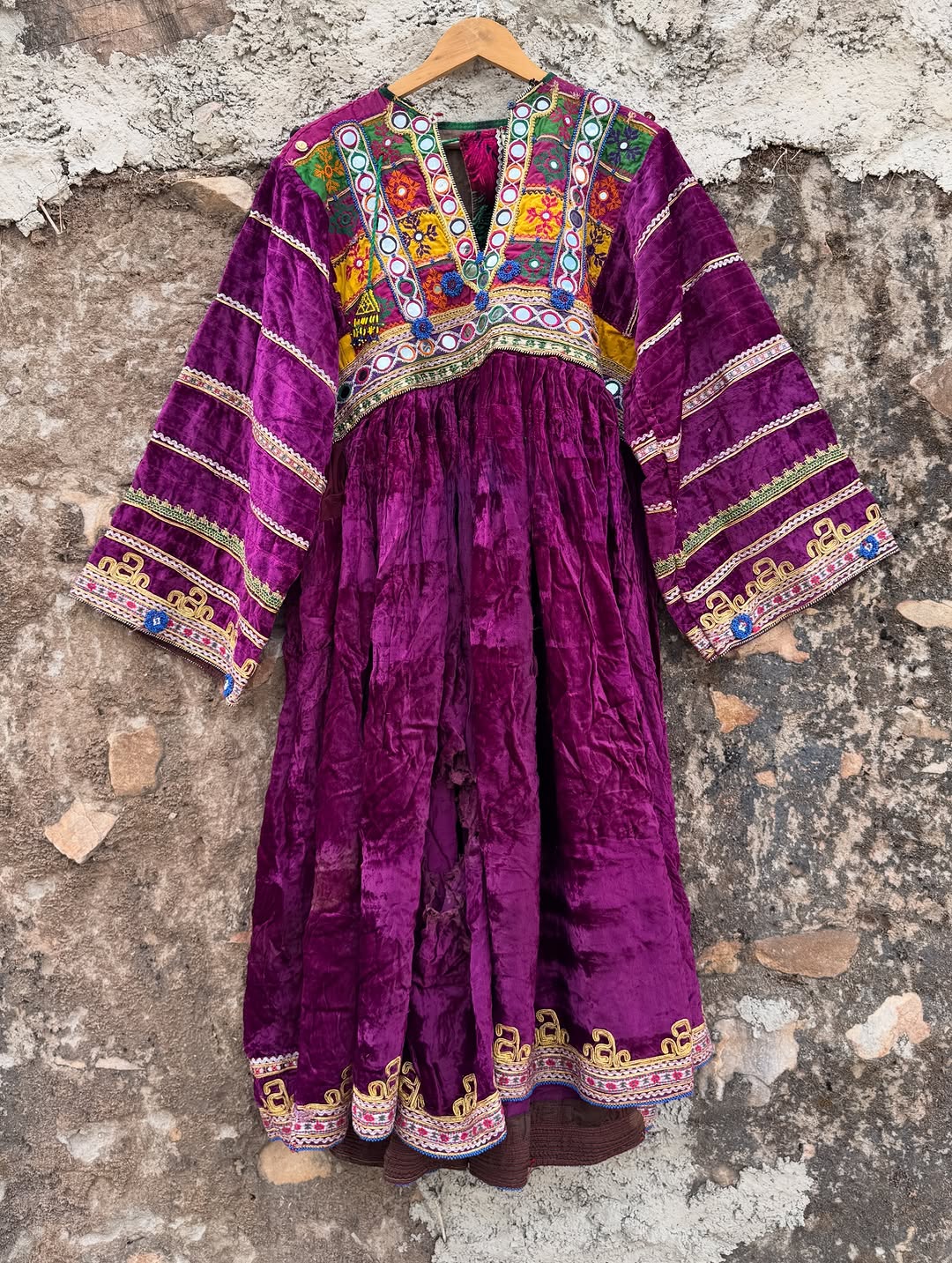 Velvet Hand Embroidered Banjara Dress