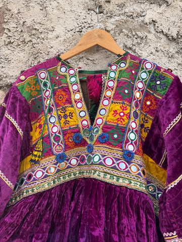 Velvet Hand Embroidered Banjara Dress