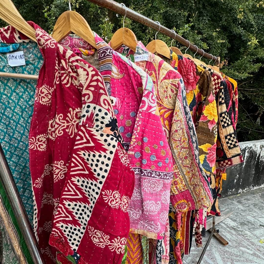 Vintage Patchwork Kantha Kimono Robe