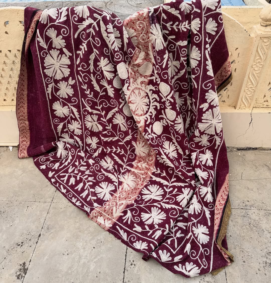 Hand-Dyed Suzani Kantha Quilt