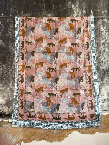 Set of 5 Cotton Block Printed Sarongs | Handmade Indian Beach Wrap, Summer Cover Up