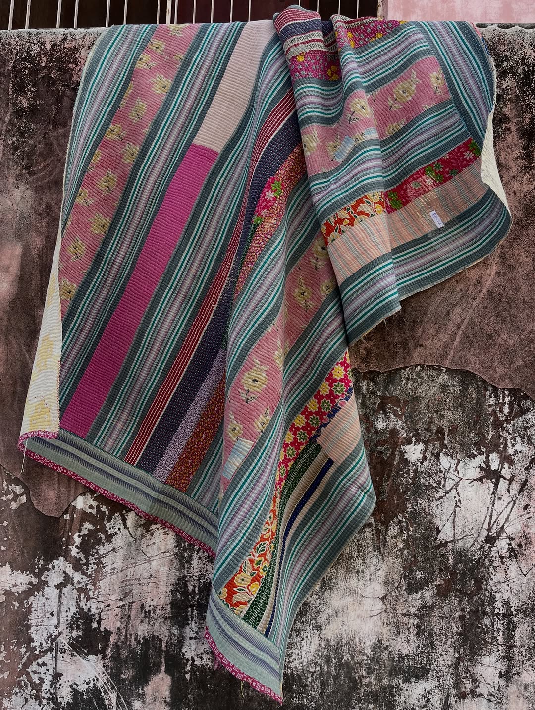 Handmade Patchwork Kantha Throw