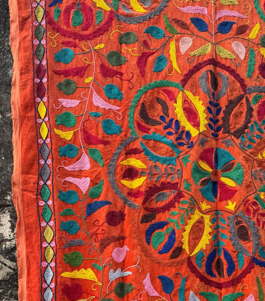 Bhawana Handicrafts Cotton Suzani Bedspread