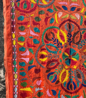 Bhawana Handicrafts Cotton Suzani Bedspread