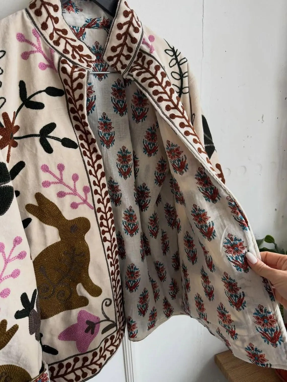 5 Pieces Assorted Velvet Suzani Embroidered Jacket