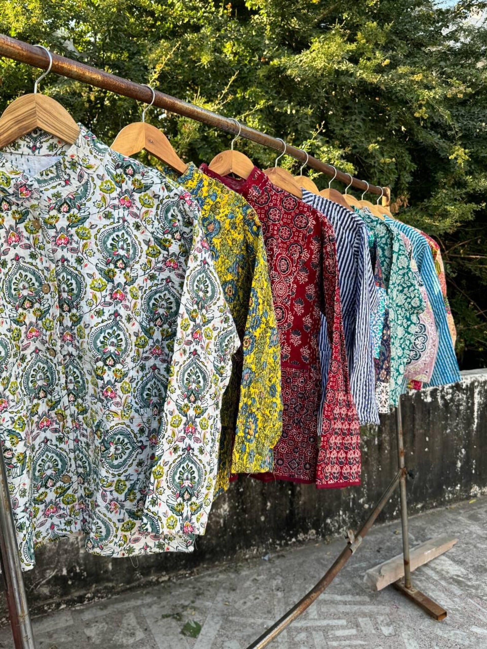 5 Pieces Assorted Hand Embroidered Cotton Kantha Quilted Jacket