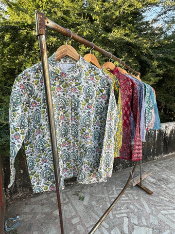 5 Pieces Assorted Hand Embroidered Cotton Kantha Quilted Jacket