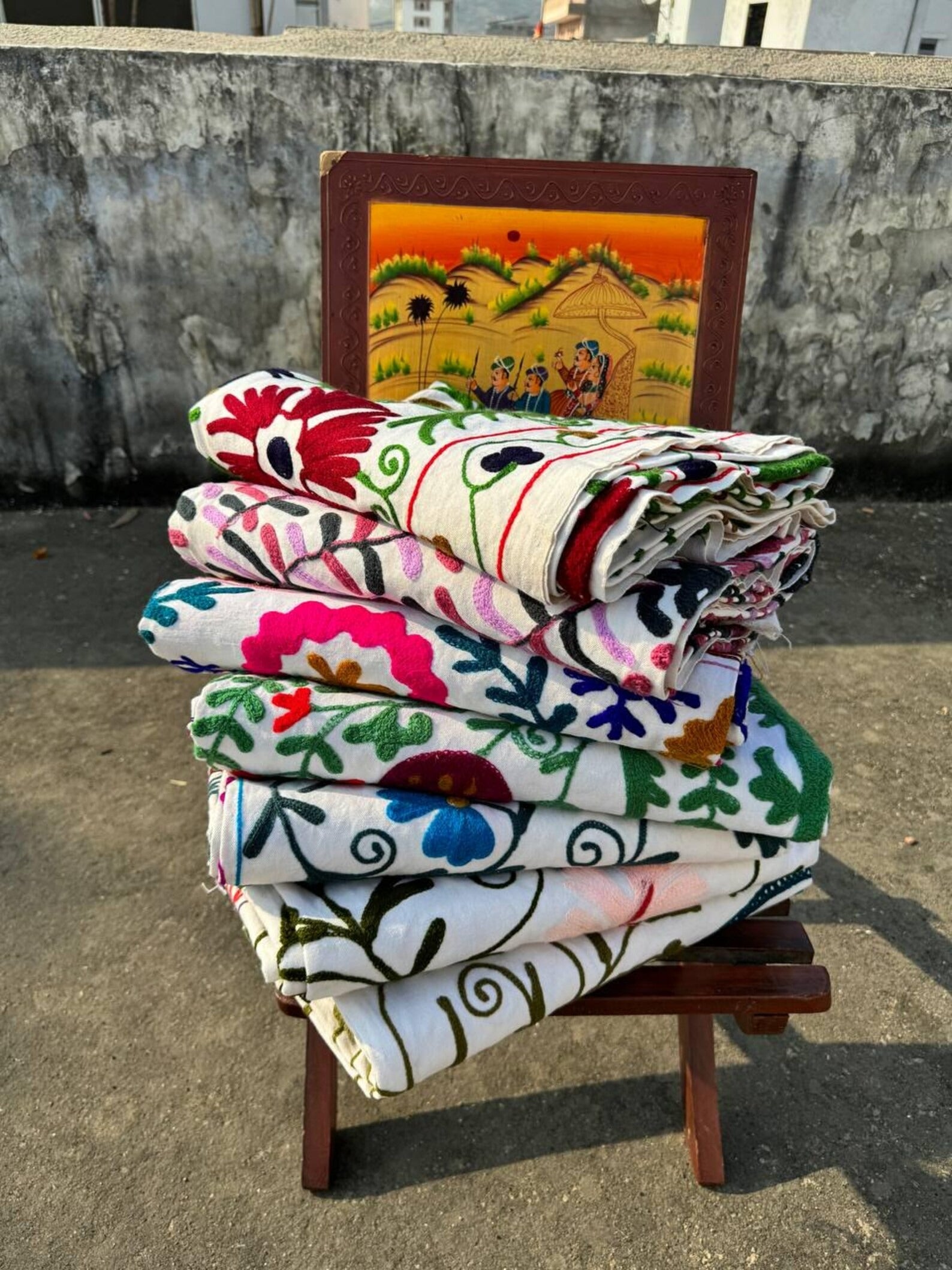Traditional Canvas Cotton Suzani Quilt